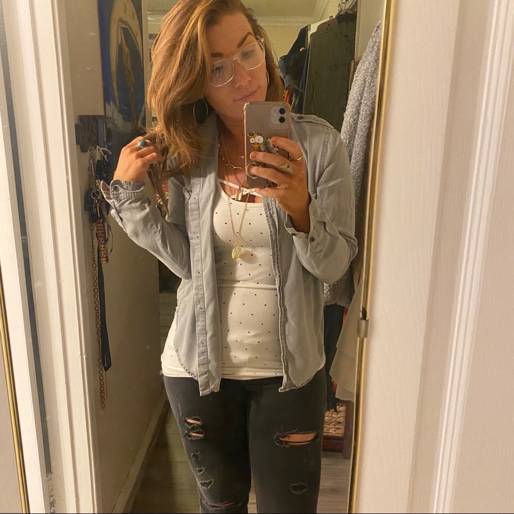 Grey boyfriend shirt